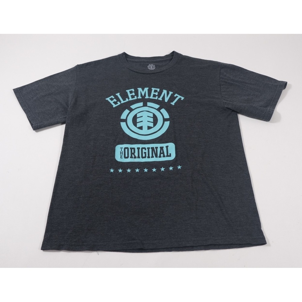 Element Shirt Kids XL Gray The Original Logo Graphic Tee Short Sleeve Organic